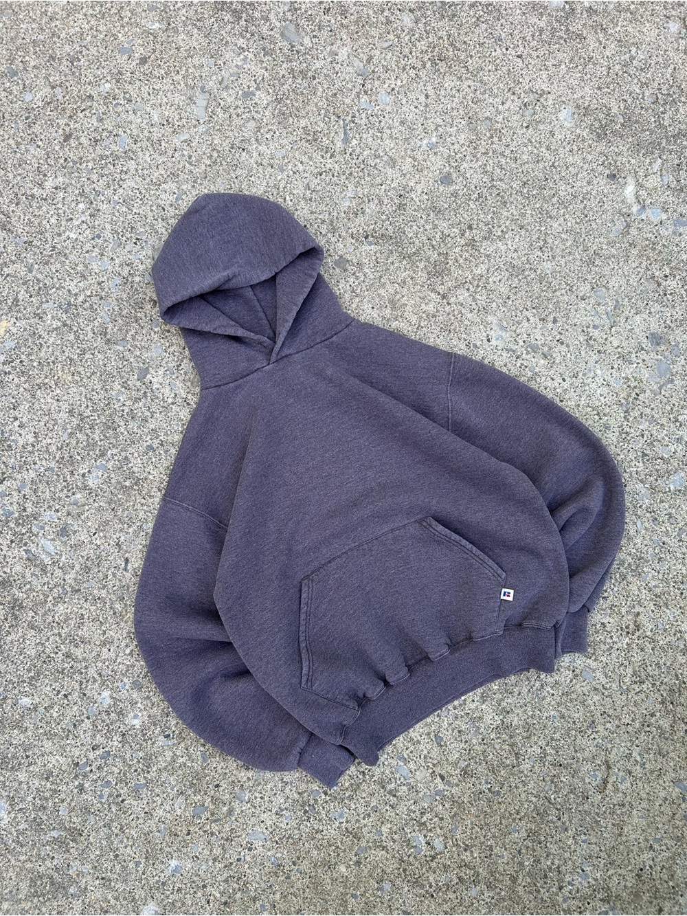 90’s vintage Russell Athletic Hoodie in Deep Charcoal